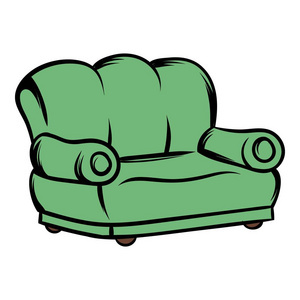网站-家具矢量图标的插图集。12 元躺椅椅子家具扶手椅斜倚座位凳子皮革室内舒适的 Webit.Top
